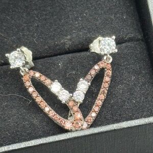 Silver Crystal Dangle Earrings